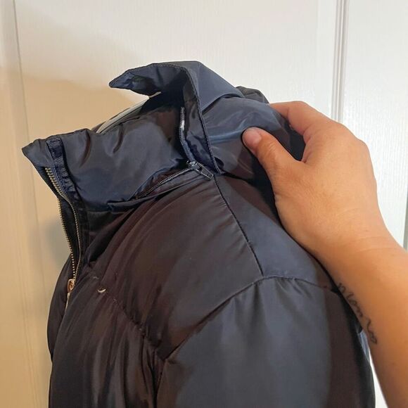 Massimo Dutti Made in Italy Duck Down Sports Hooded Zip Pocket Puffer Coat - Picture 6 of 15